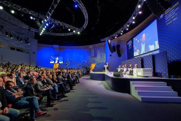 Skolokovo,,Russia,-,October,16,,2017:,People,Attend,Open,Innovations